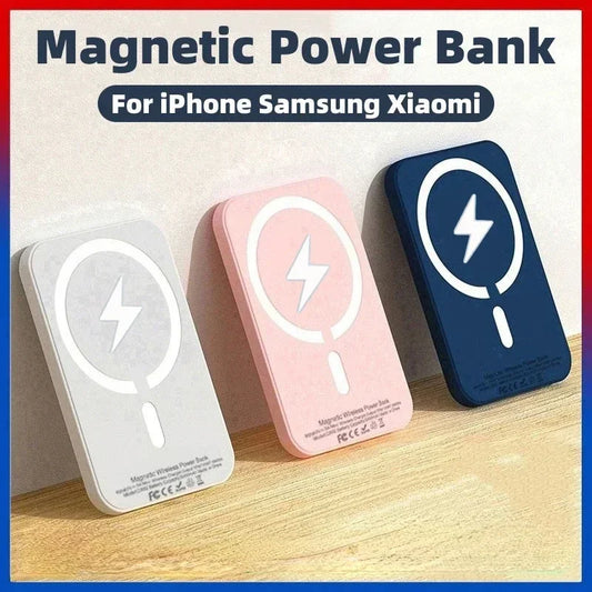 50000mAh MagSafe Power Bank – Fast Wireless Charging for iPhone 12–15